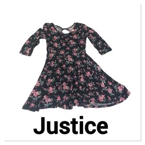 JUSTICE Floral 3/4 Sleeve Dress size 10